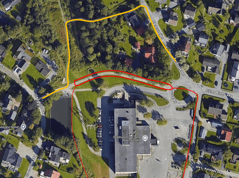 Stegning Av Gangvei Okt 2025