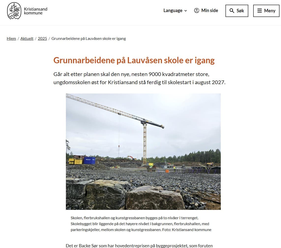 Screenshot Hjemmeside BH